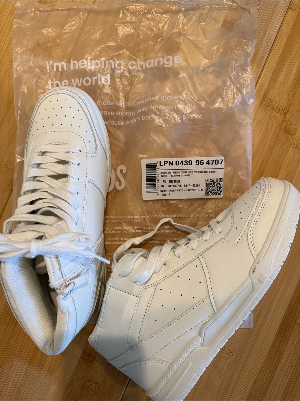 fabkids White High-Top Athletic Sneakers